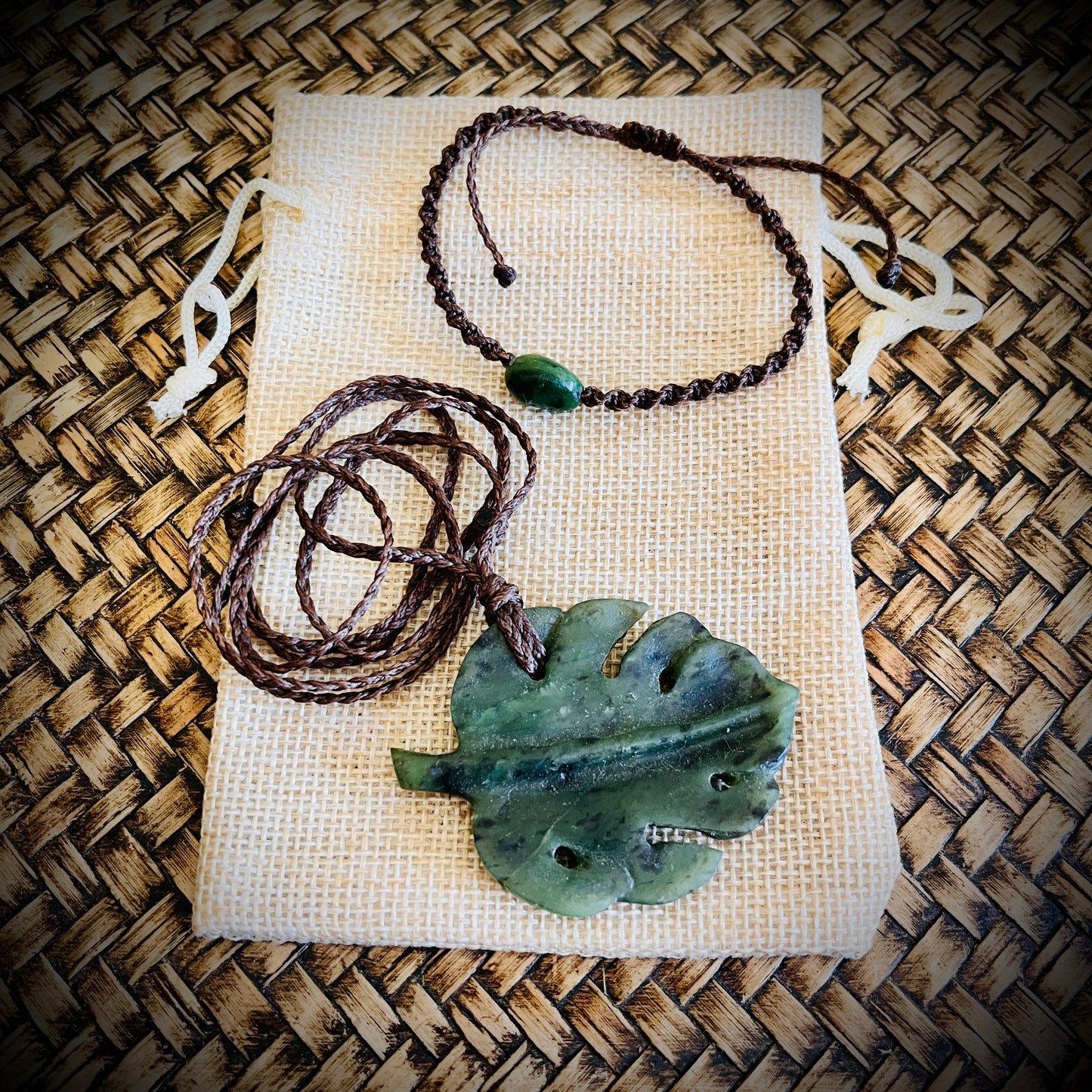 Monstera leaf Pendant & Bracelet~Koha/Gift set