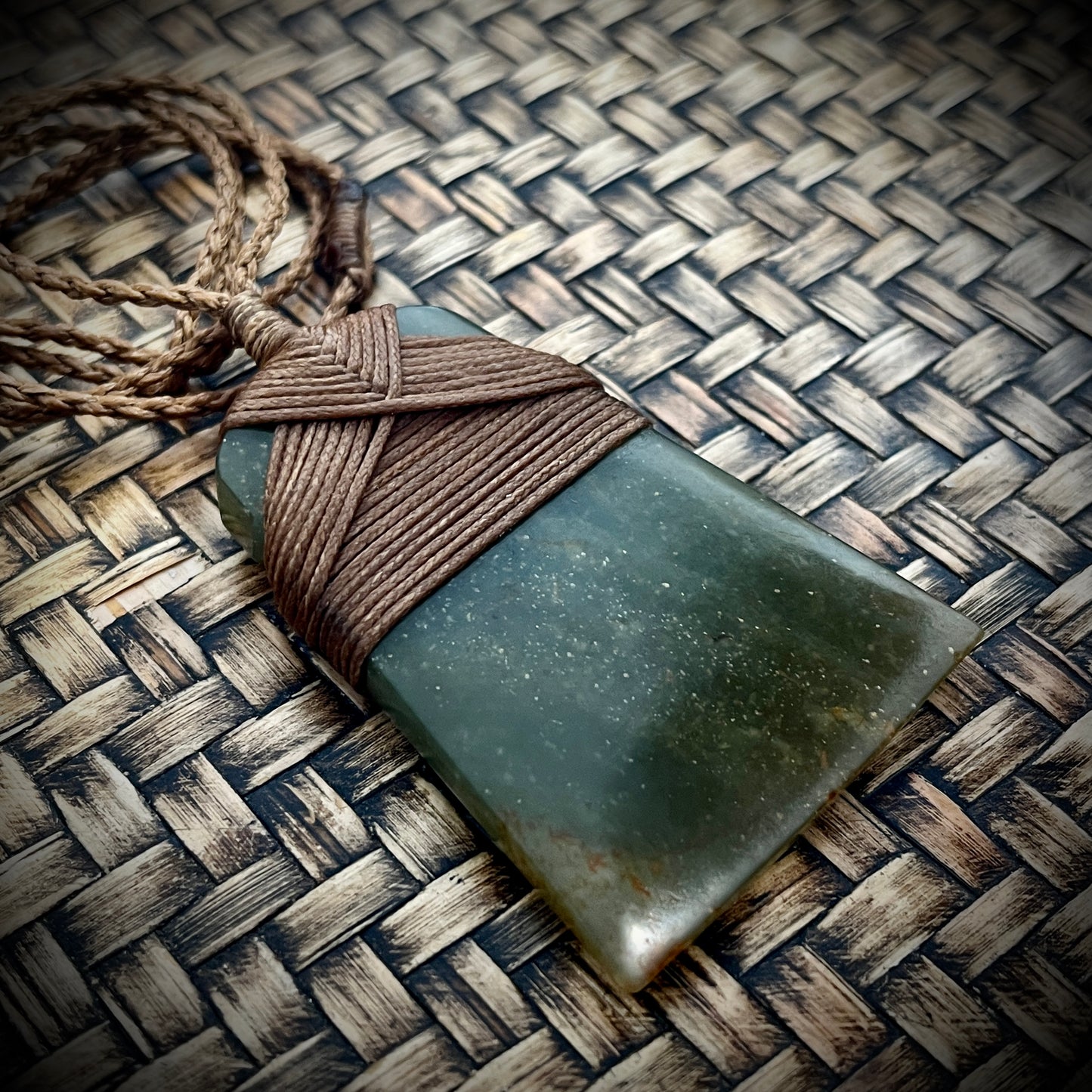 Greenstone~Jade Toki~Adze pendant, 6.5cm x 4.5cm (58g)