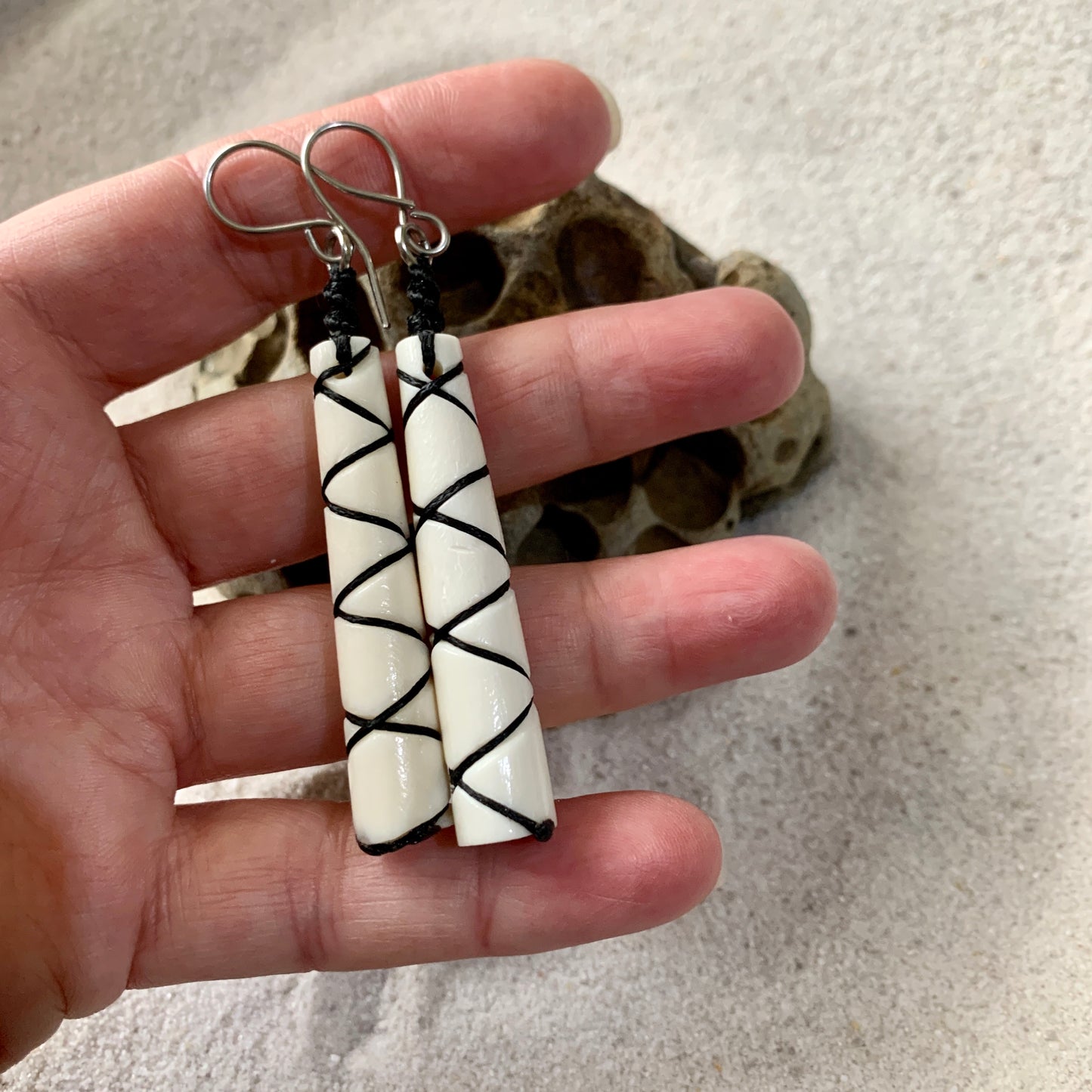 Long Totem Earrings {bone}