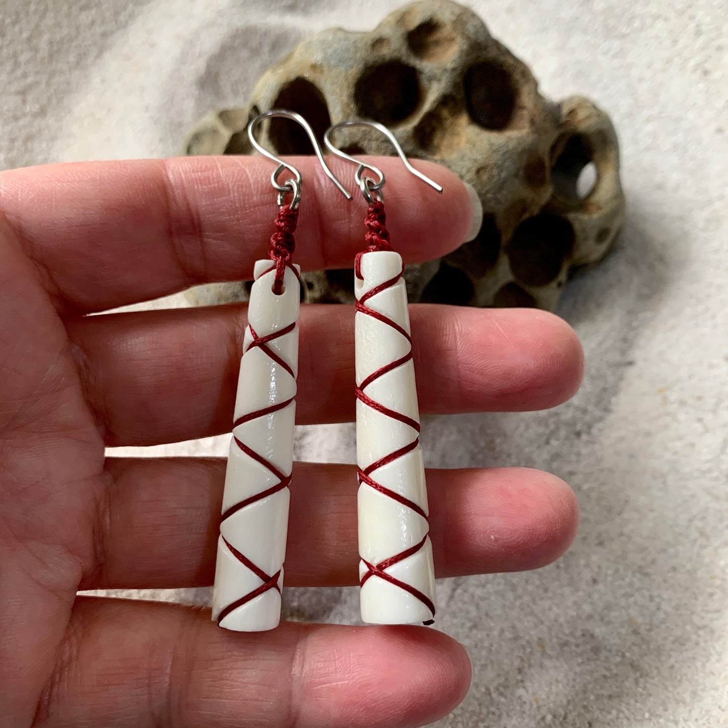 Long Totem Earrings {bone}