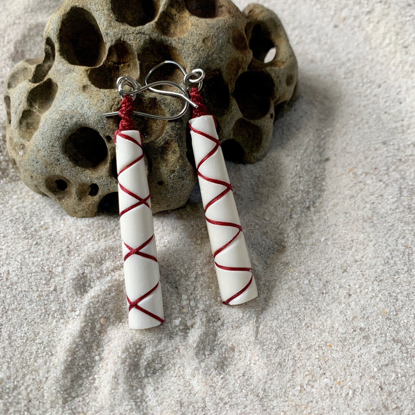 Long Totem Earrings {bone}