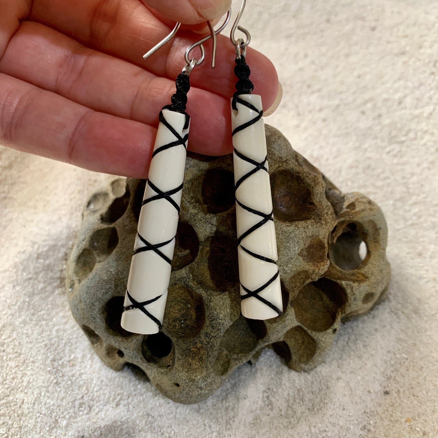 Long Totem Earrings {bone}