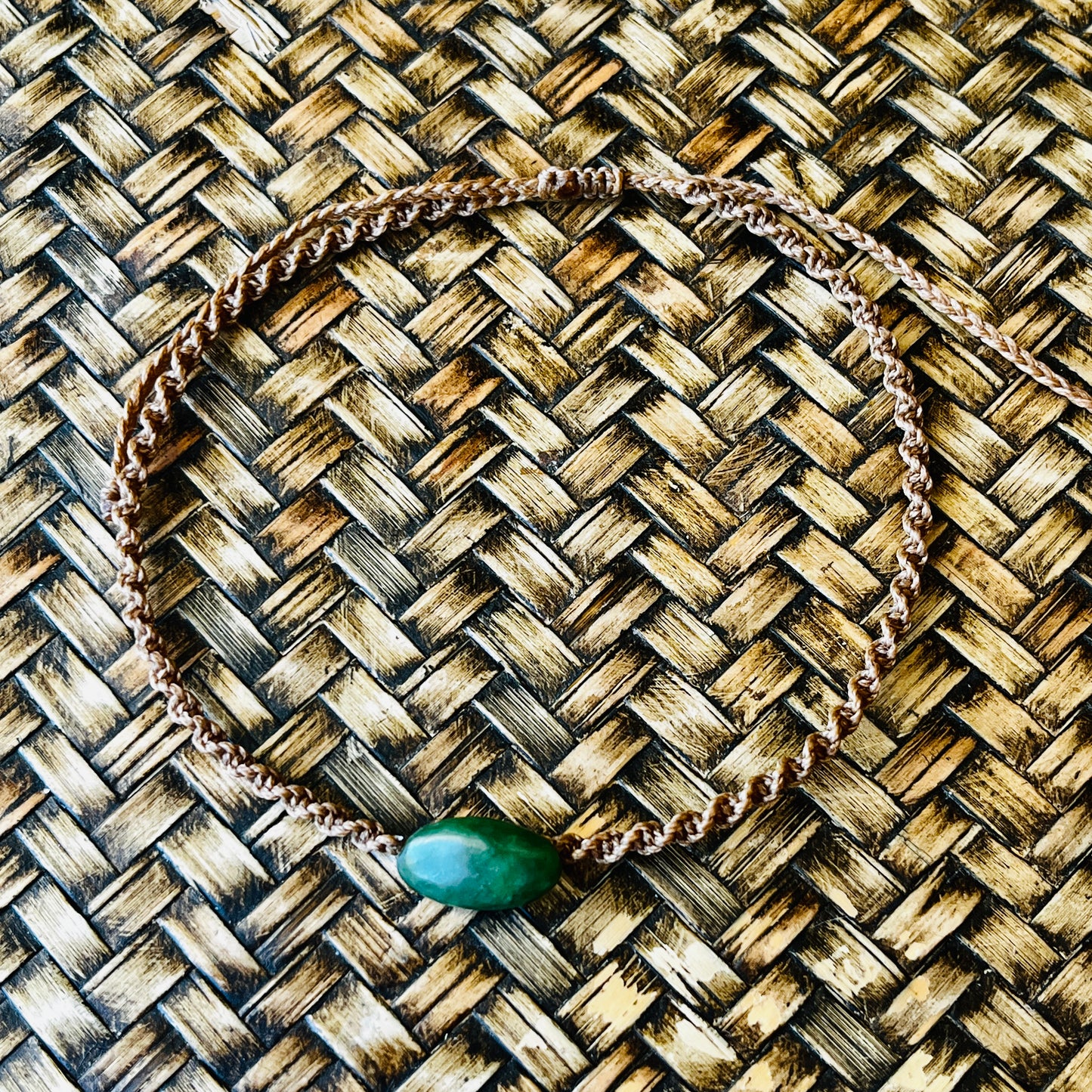 Anklet~Greenstone~Pounamu natural stone