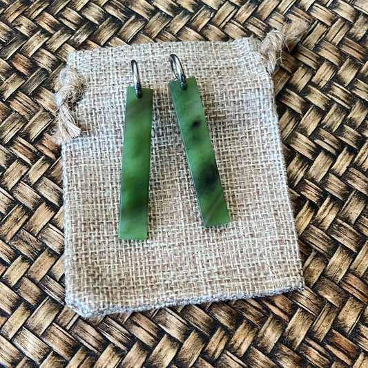 Tapawhā Pounamu earrings