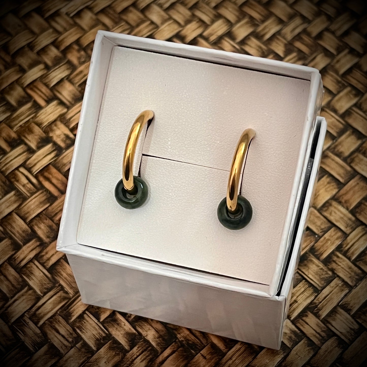 Greenstone Kopae earrings~Stainless steel