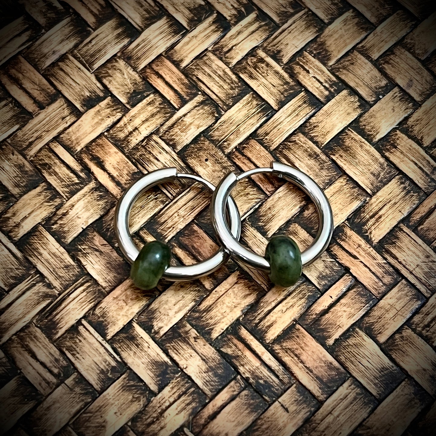 Greenstone Kopae earrings~Stainless steel