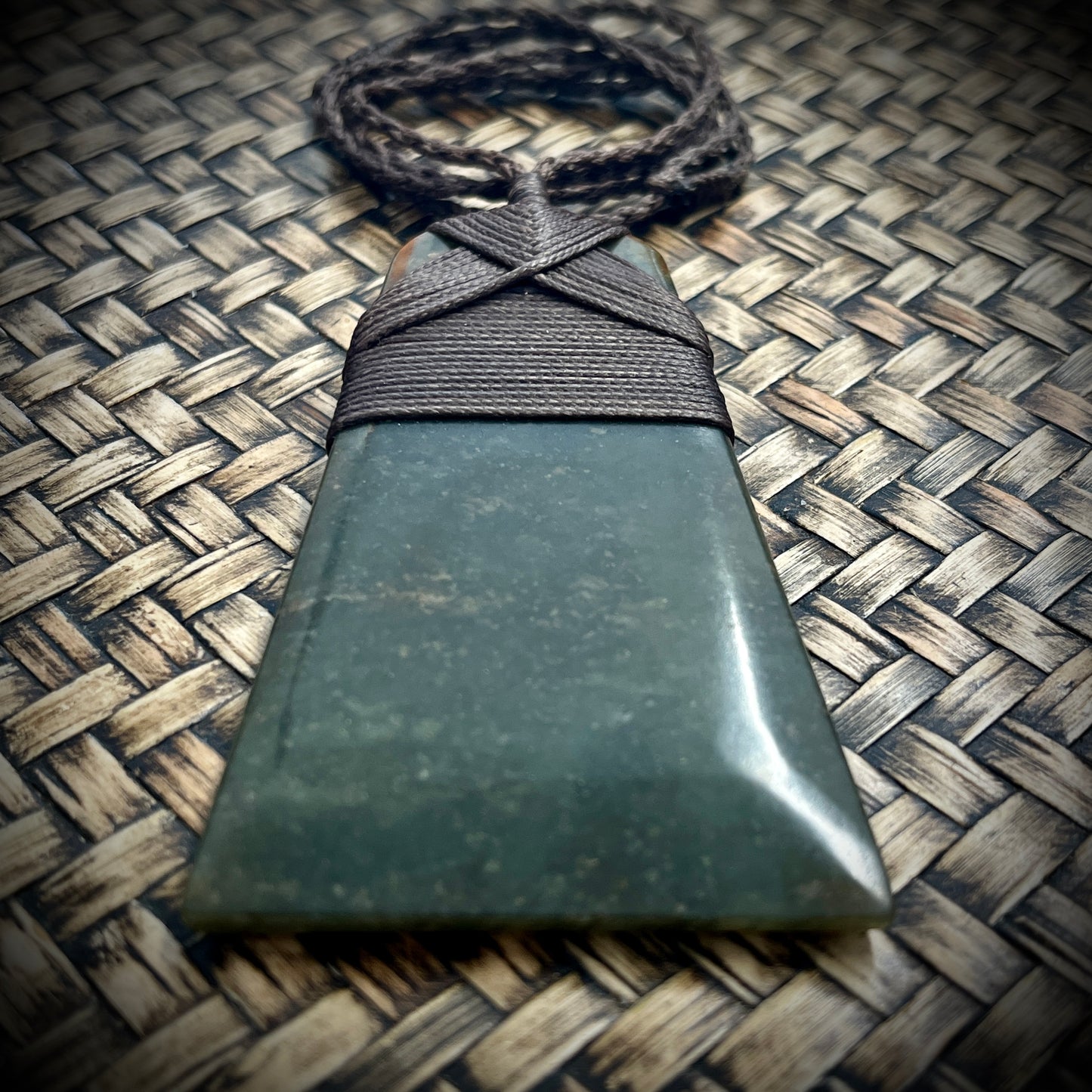 Greenstone~Jade Toki~Adze pendant, 9cm x 5cm (79g)