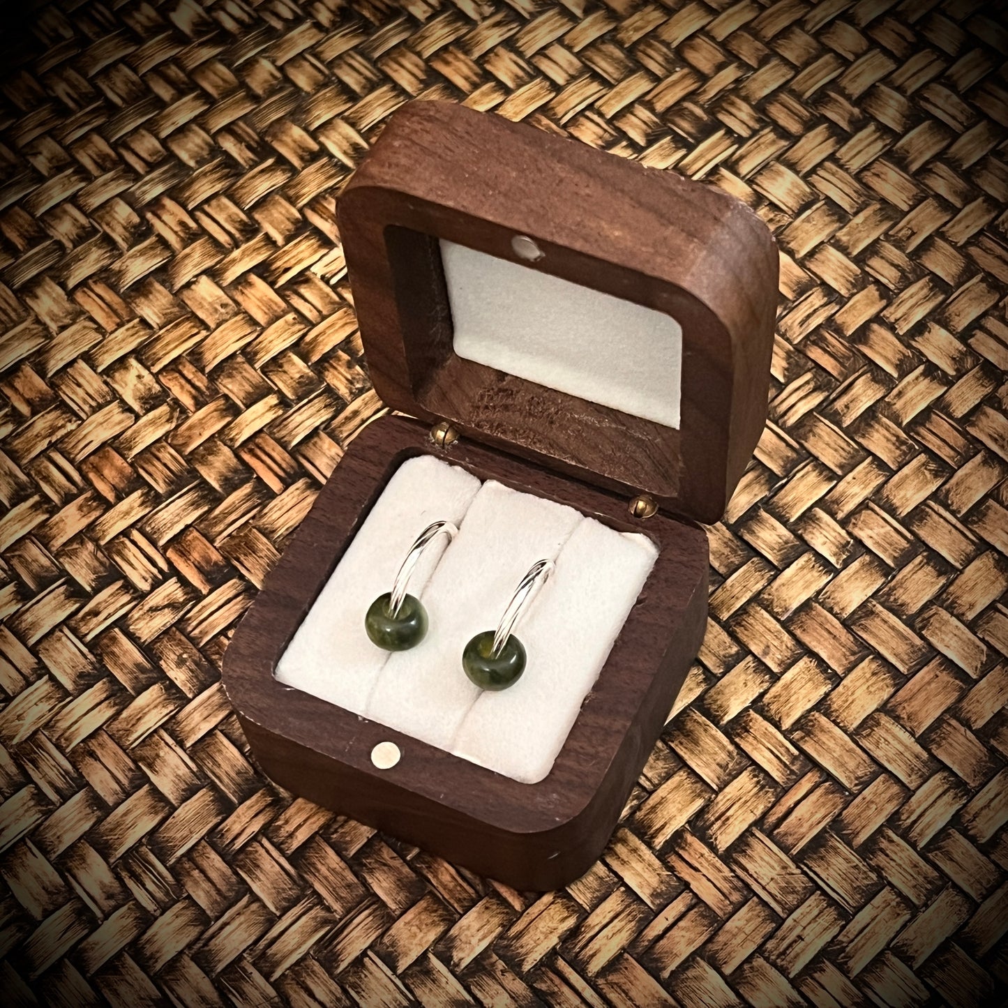 Greenstone Kōpae earrings~Sterling silver