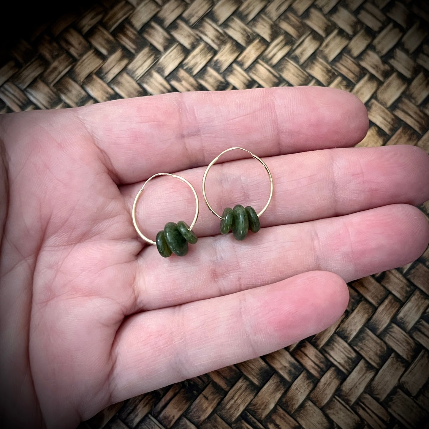 Toru Kōpae 9ct gold sleeper earrings(15mm)
