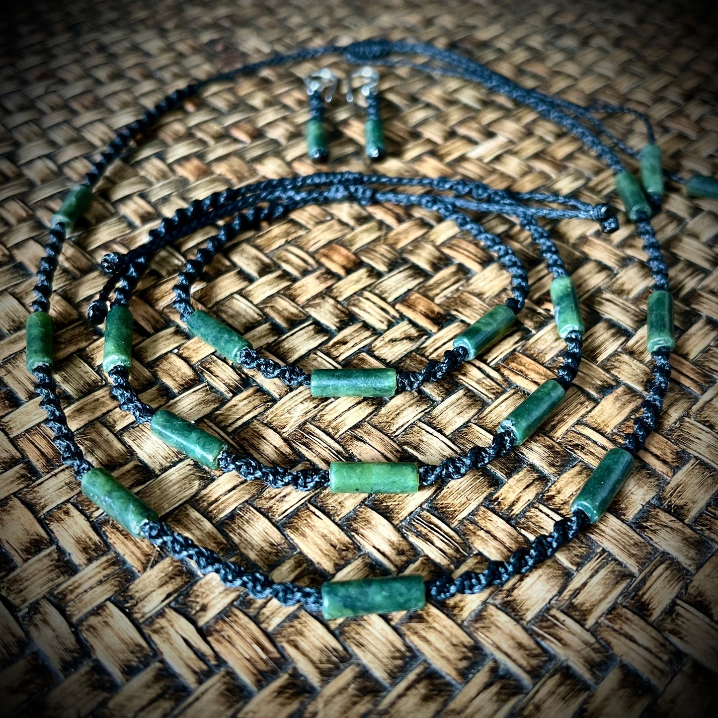 Greenstone Necklace, Anklet, Bracelet and Earring sets