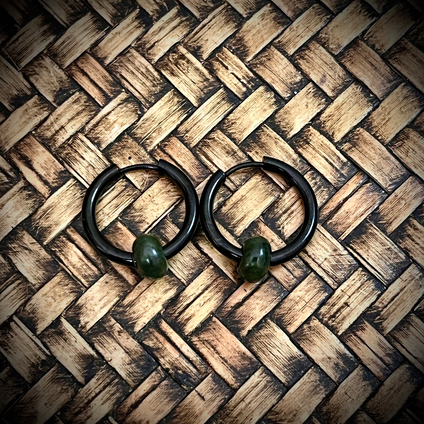 Greenstone Kopae earrings~Stainless steel