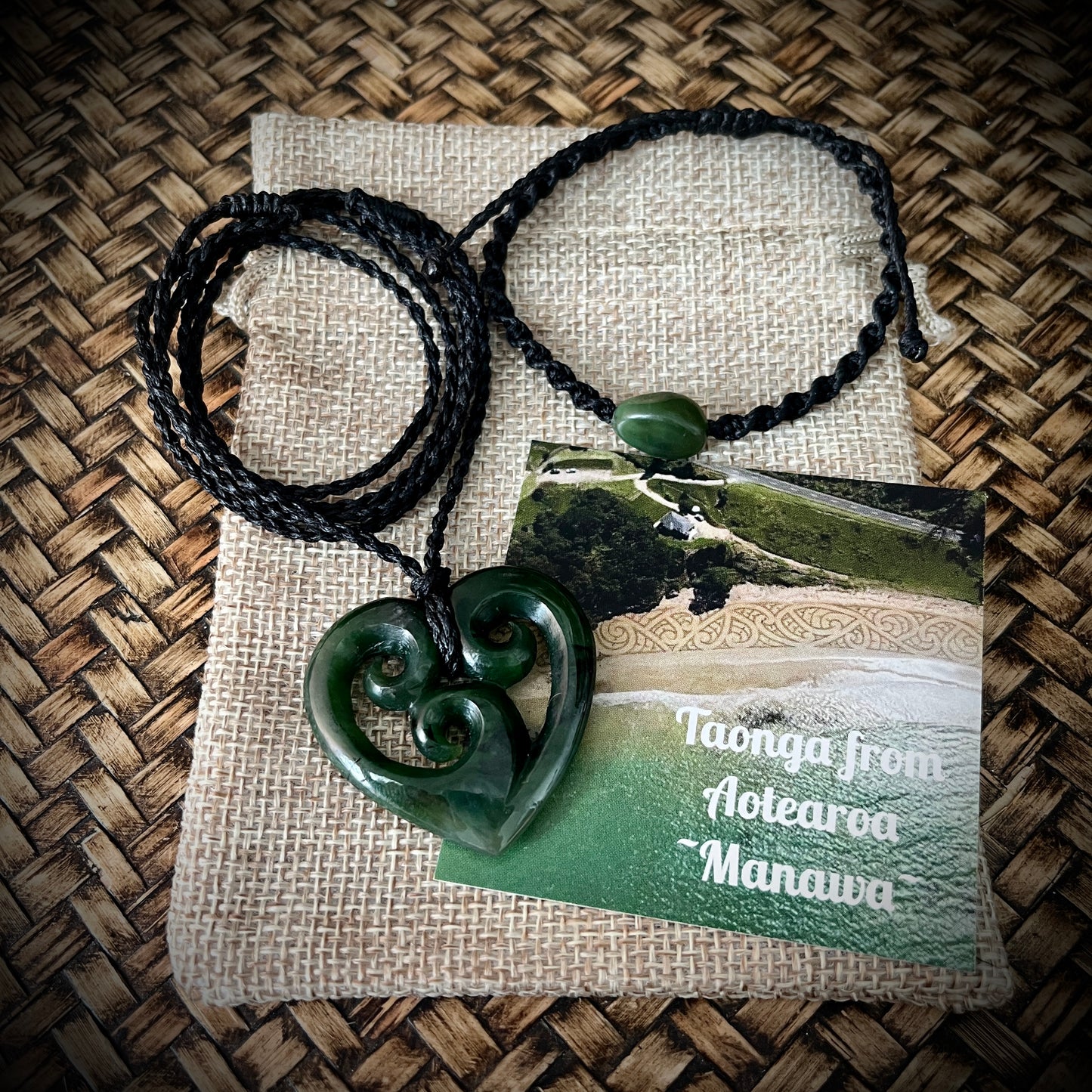 Triple Koru heart & bracelet set