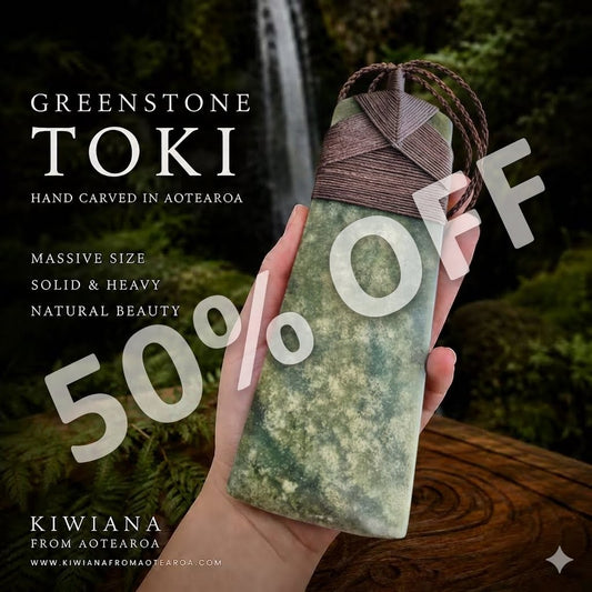 Nui Toki – Jade Greenstone Pendant  (20cm x 7.5cm~280g)