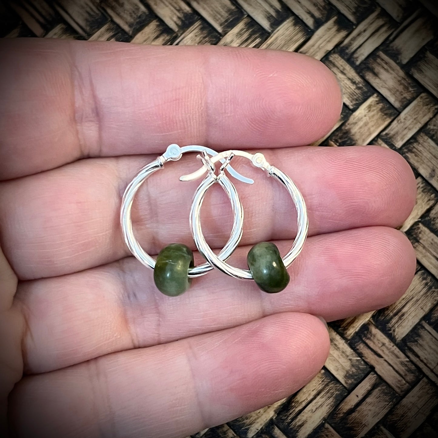 Greenstone Kōpae earrings~Sterling silver