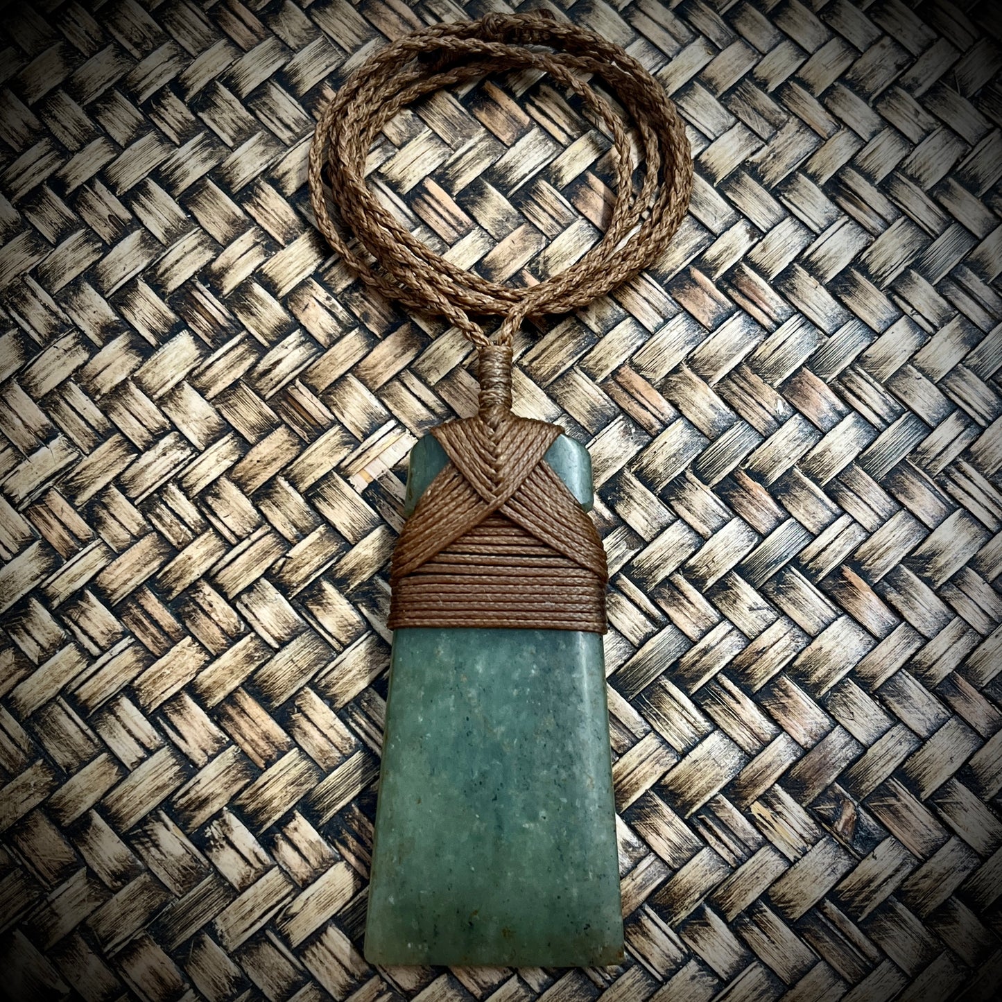 Greenstone~Jade Toki~Adze pendant, 7.5cm x 3.5cm (60g)