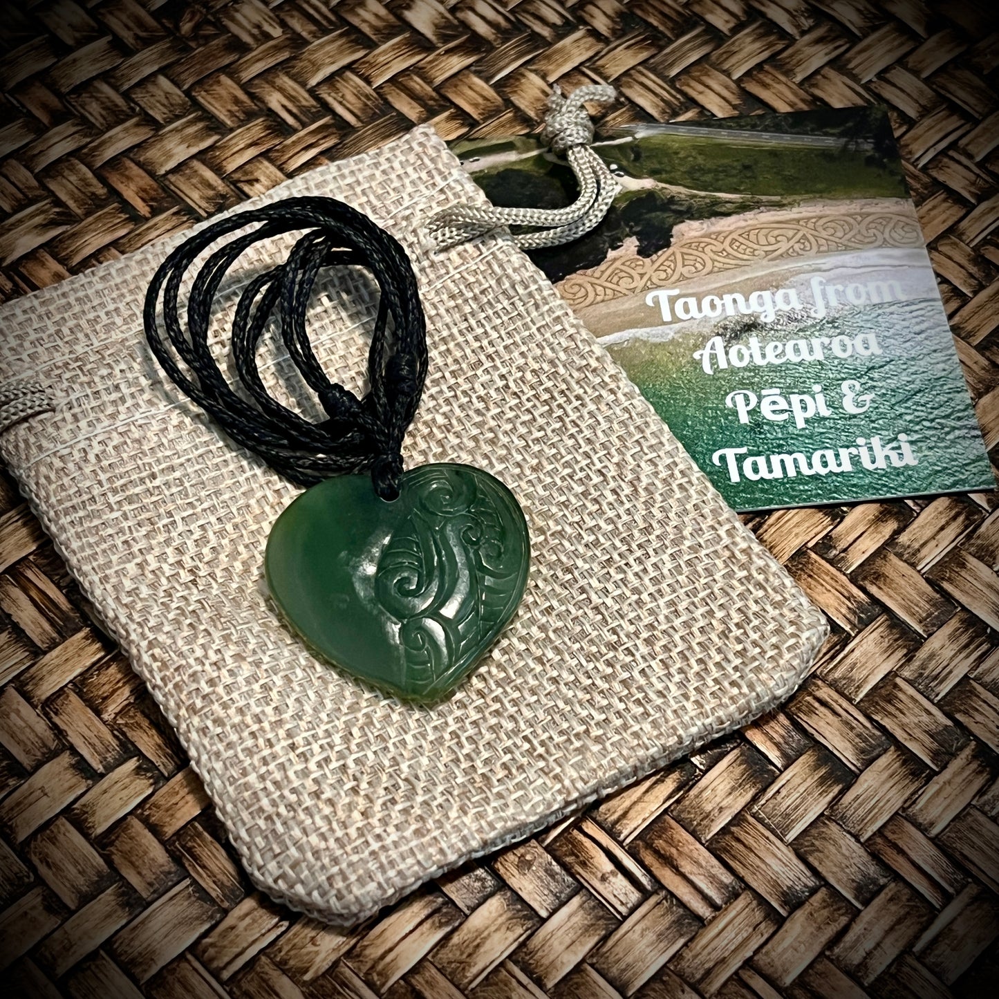 Pounamu Aroha Heart Pendants~suited for all ages