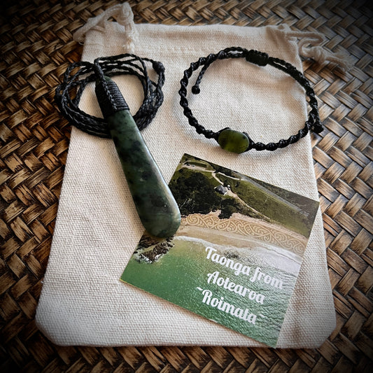 Pounamu Roimata & bracelet set
