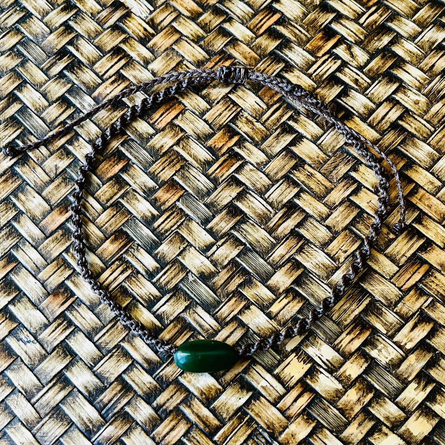 Anklet~Greenstone~Pounamu natural stone