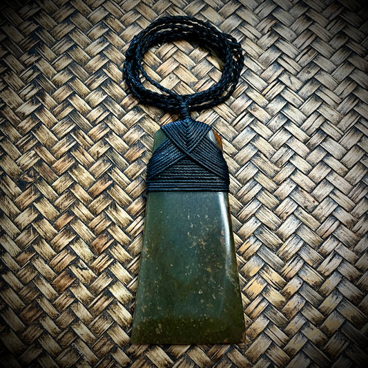 Greenstone~Jade Toki~Adze pendant, 9.5 x 5cm