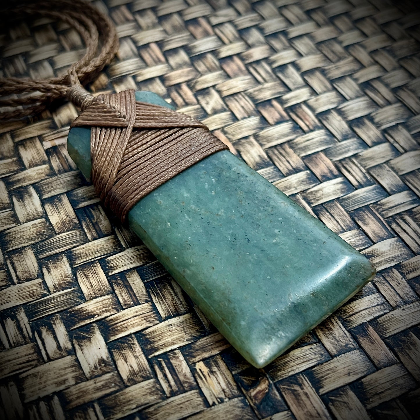 Greenstone~Jade Toki~Adze pendant, 7.5cm x 3.5cm (60g)