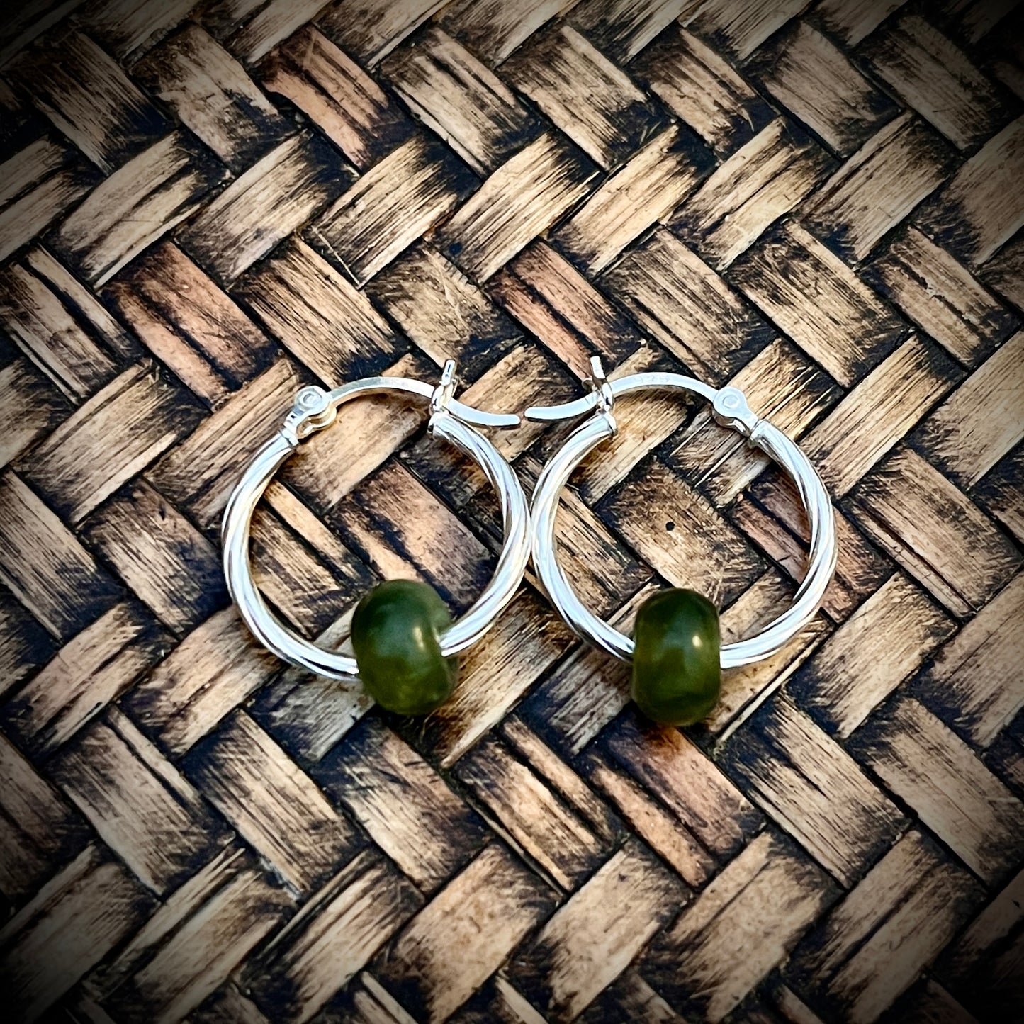 Greenstone Kōpae earrings~Sterling silver