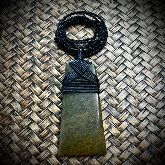 Greenstone~Jade Toki~Adze pendant, 8cm x 4cm