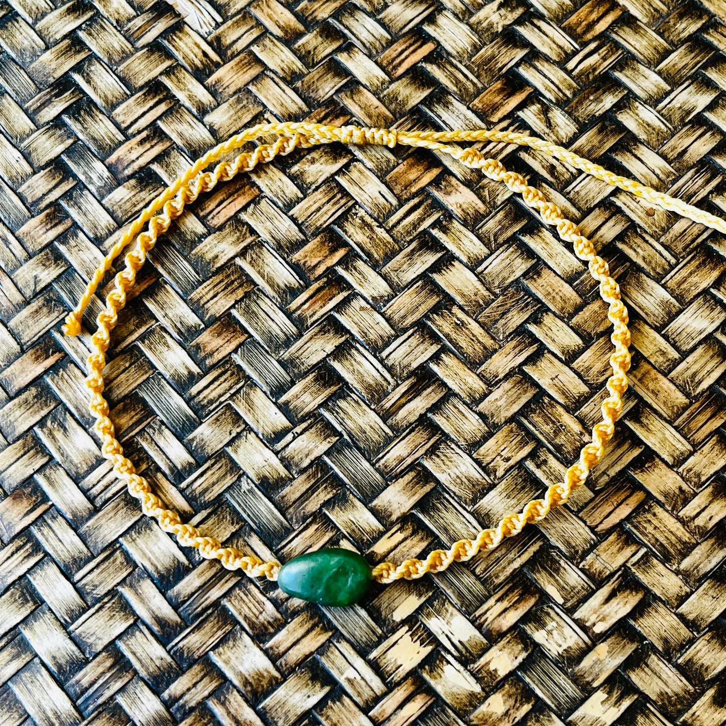 Anklet~Greenstone~Pounamu natural stone