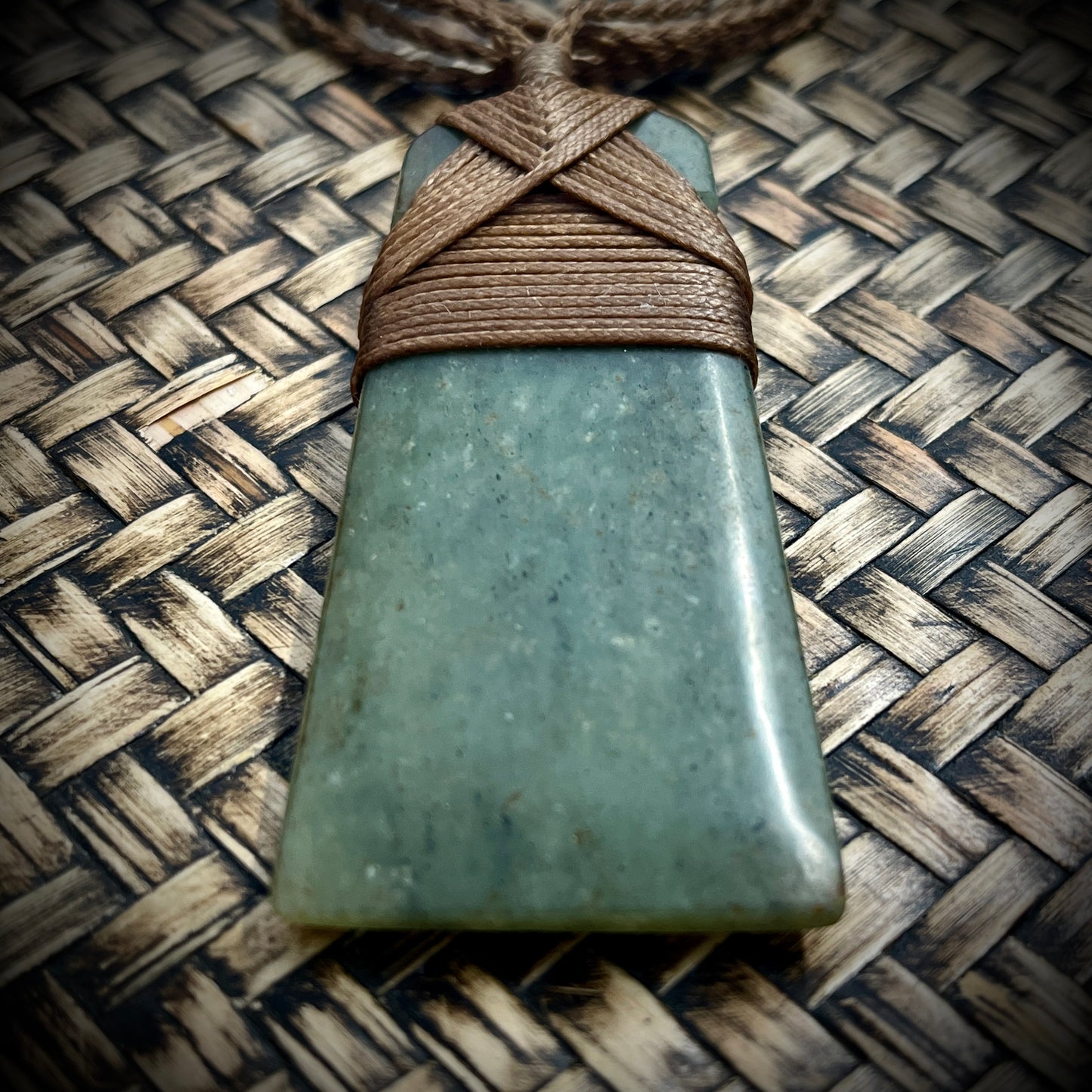 Greenstone~Jade Toki~Adze pendant, 7.5cm x 3.5cm (60g)