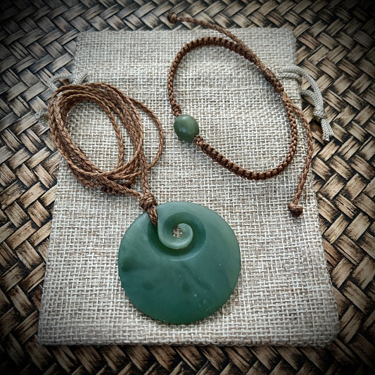 Inanga Pounamu Kōpae Koru Pendant & Bracelet Set🌿