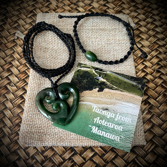 Triple Koru heart & bracelet set