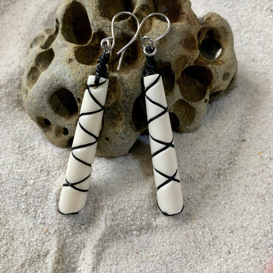 Long Totem Earrings {bone}