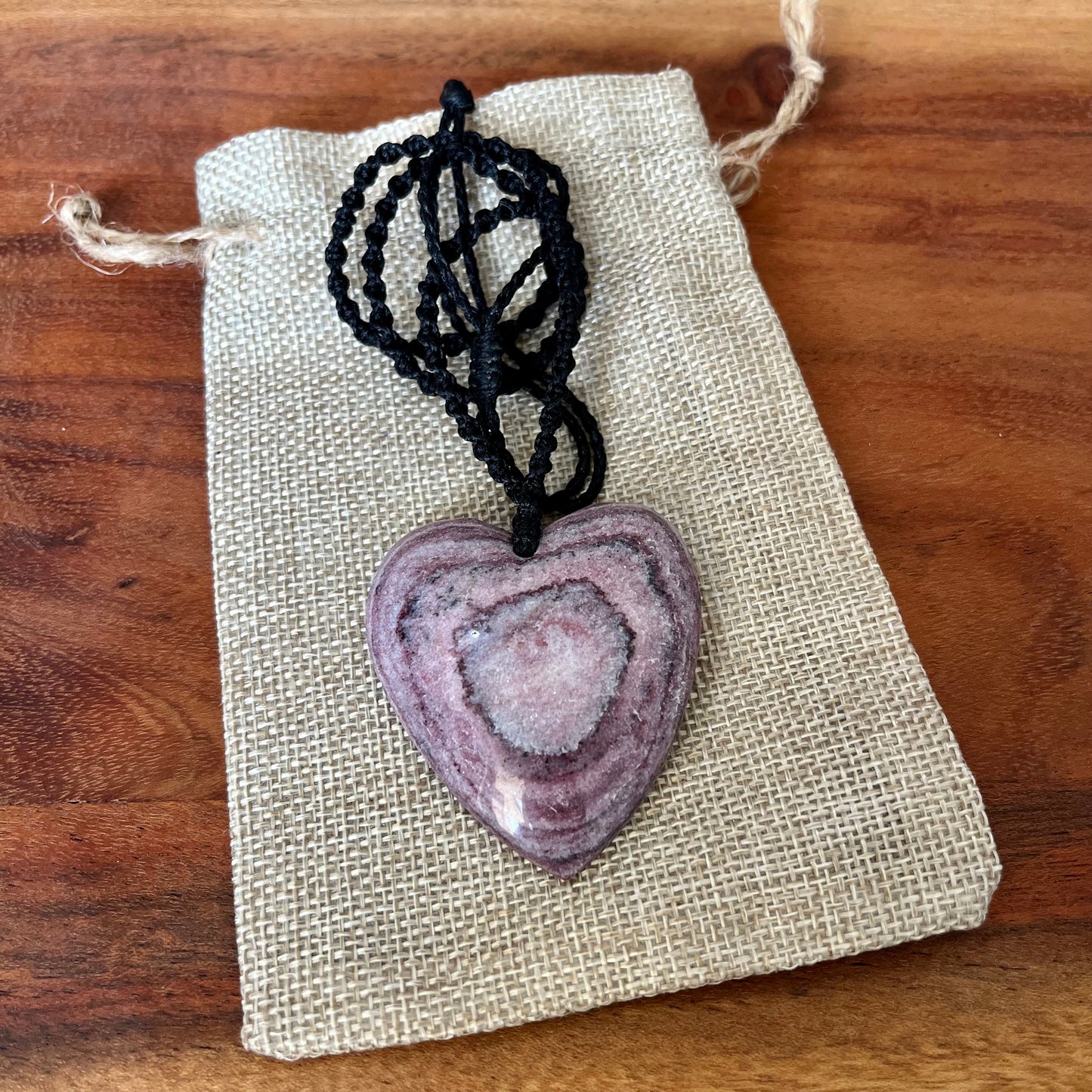 Aroha stone heart pendant{large}